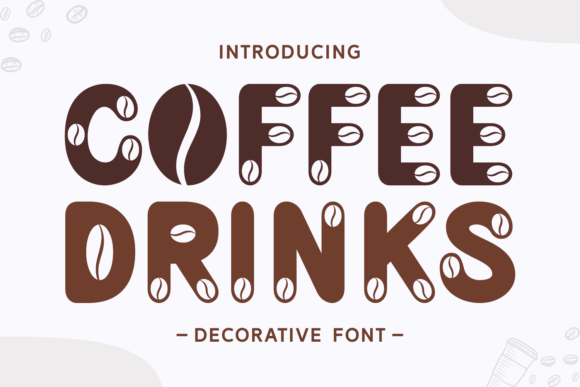 Coffee Drinks Font for Web Design