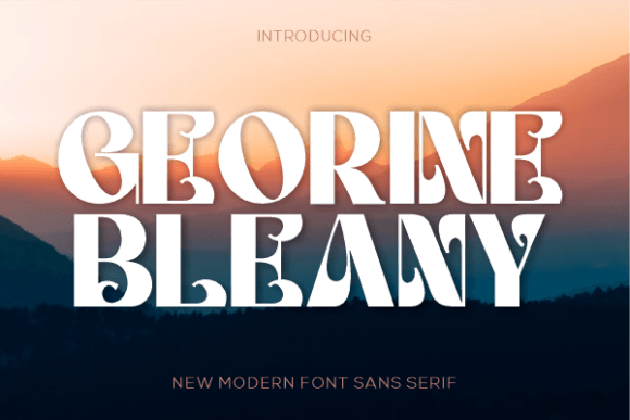 Georine Bleany: A Font for Modern Campaigns