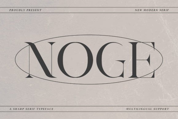 Noge: A Serif Font for Refined Web Design