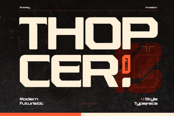 Thopcer: A Neo-Futuristic Font
